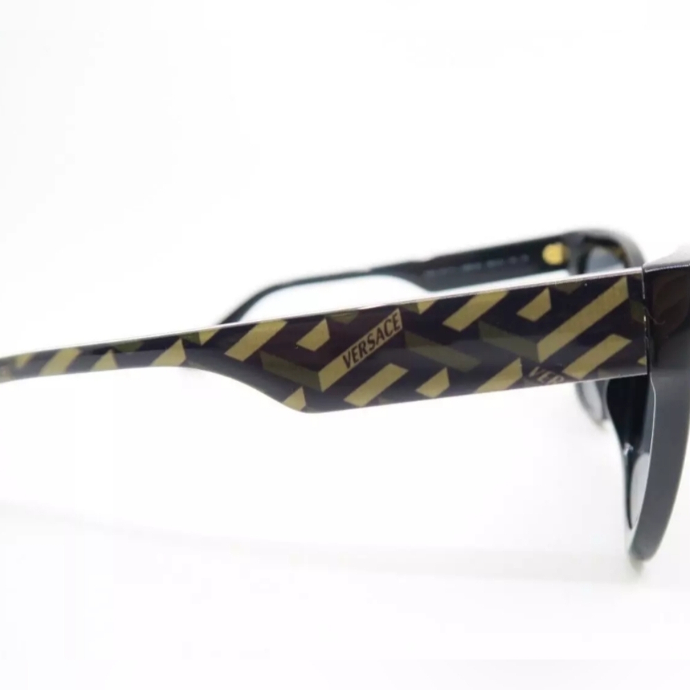 NEW VERSACE Sunglasses 4417U 5358/87 56mm Black-Dark Gray Logo Eyeglasses Unisex - Picture 8 of 16